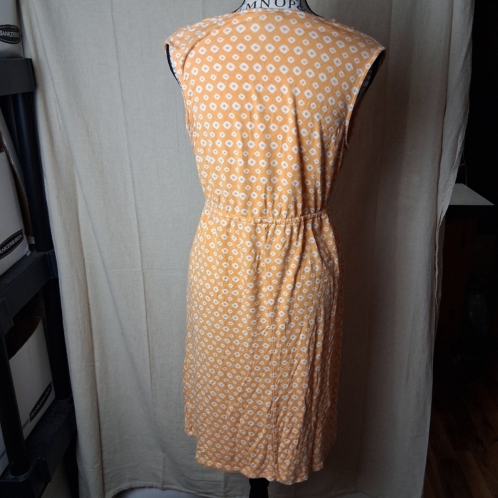 Merona Midi Dress Medium Floral Orange and White - Picture 4 of 6